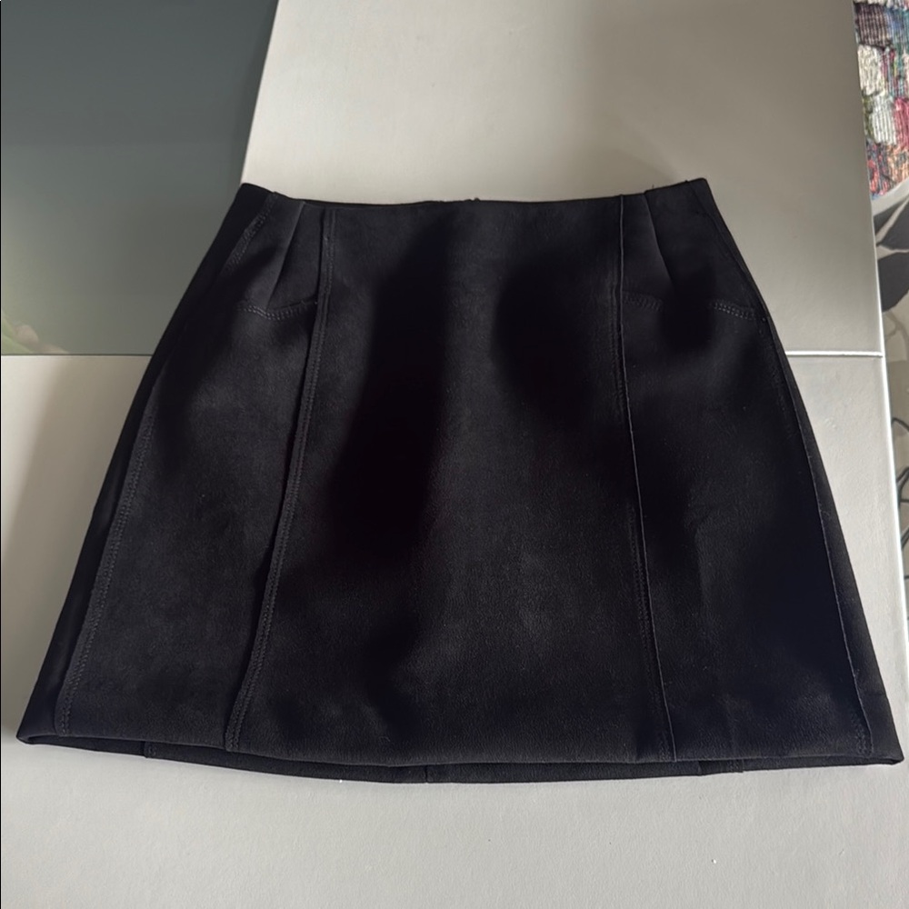LOFT Black A-Line Mini Skirt for Work